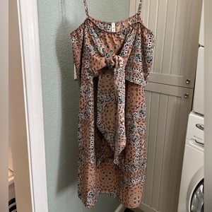 Mets Paisley Tie Front Dress